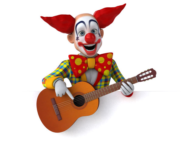 有趣的小丑- 3D插图图片下载