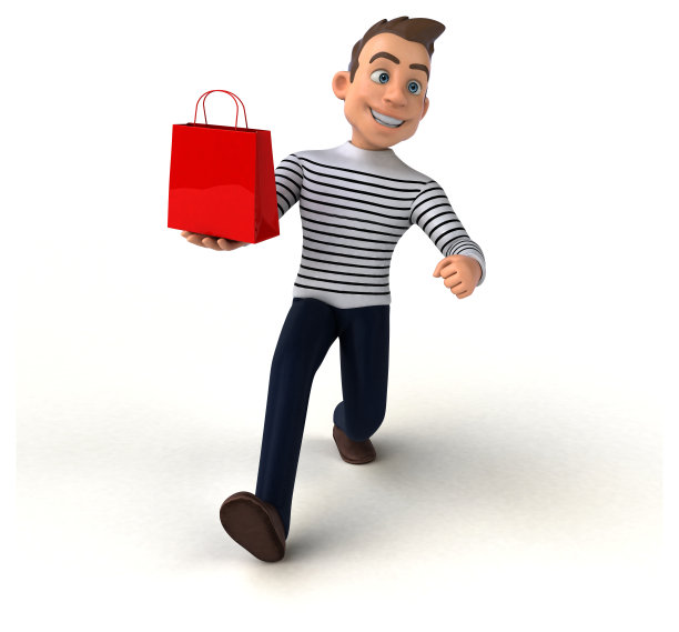 有趣的3D卡通休闲角色图片下载