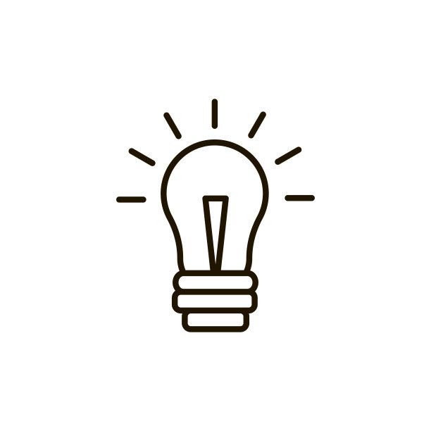 灯泡图标。轮廓灯泡矢量图标的网页设计孤立在白色的背景图片下载