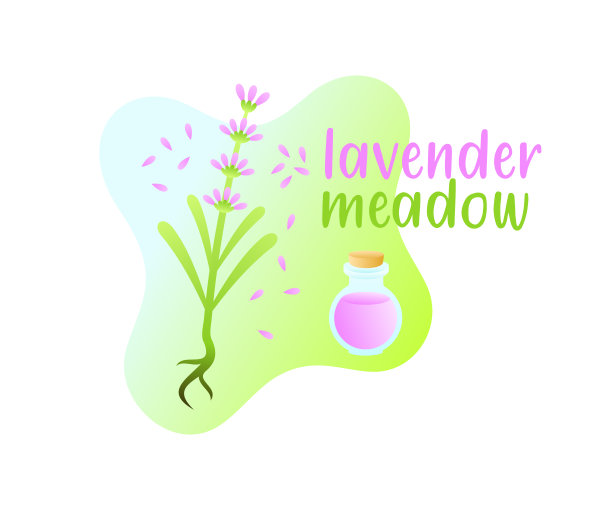 薰衣草植物，花瓣和一瓶精油，插图和设计。自然、医学、美容、矢量设计图片下载