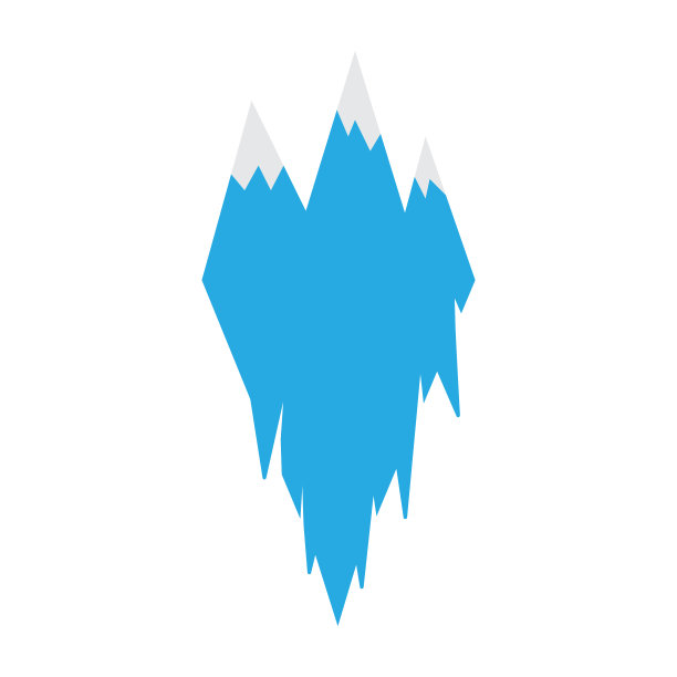 冰山图标设计矢量模板孤立图片下载