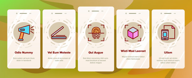 扫描阅读加载图标设置矢量图片下载