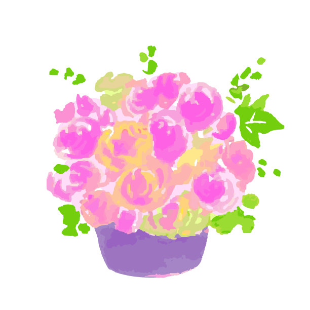 用粉色玫瑰做的插花图片下载