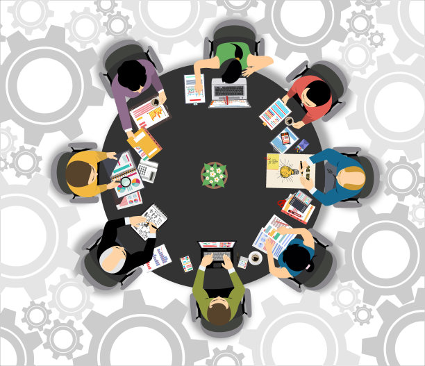 平面设计插图概念的业务分析和规划，咨询，团队工作，项目管理，财务报告和战略。概念网横幅和印刷材料。图片下载