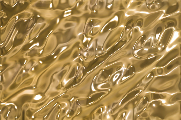 金属金色波浪背景。图片下载