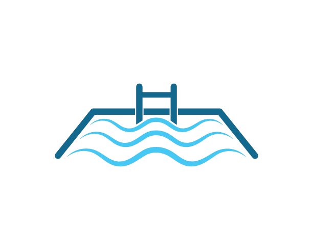 游泳池图标矢量插图设计图片下载