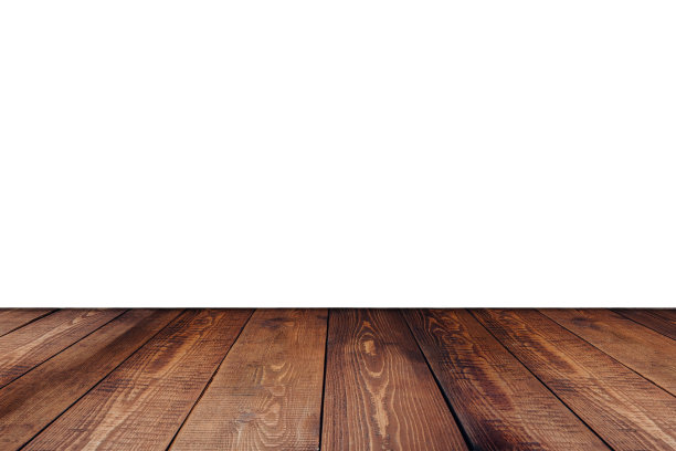 3D渲染，木制桌面在孤立的黑白背景上图片下载