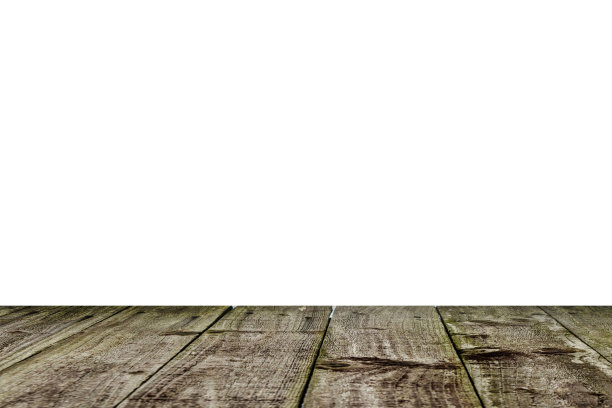 3D渲染，木制桌面在孤立的黑白背景上图片下载