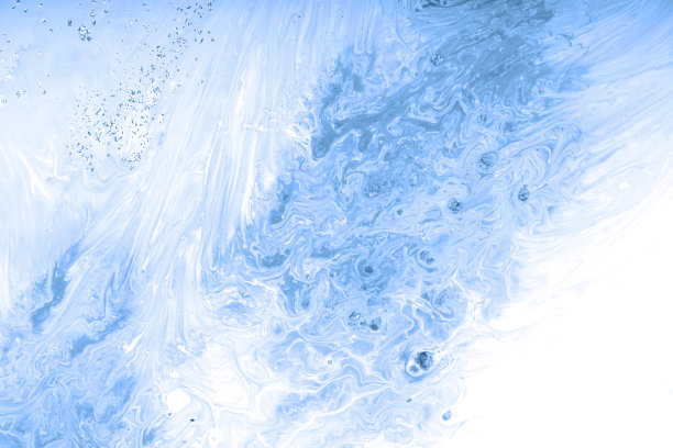 趋势抽象的蓝色丙烯酸漆在一个白色的背景图片下载