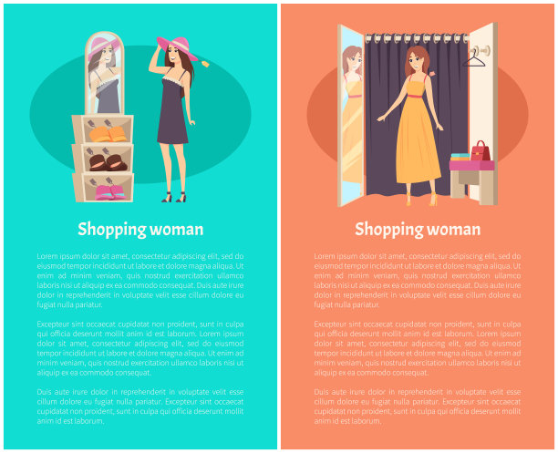 购物女客户在更换试帽裙图片下载