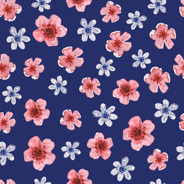无缝花卉背景装饰，纺织，设计，剪贴簿。水彩图案与花。图片下载