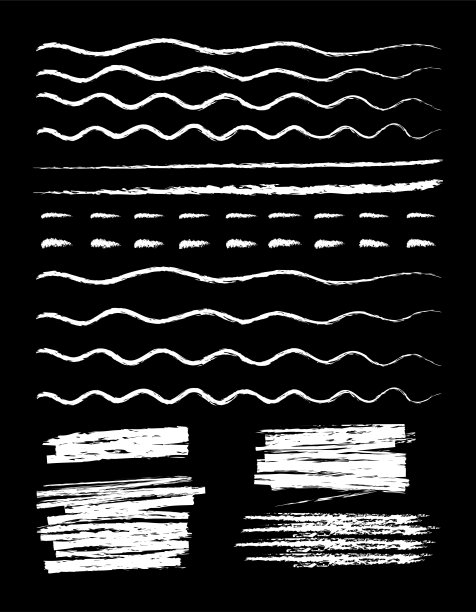 粉笔记号笔风格手绘线条集图片下载