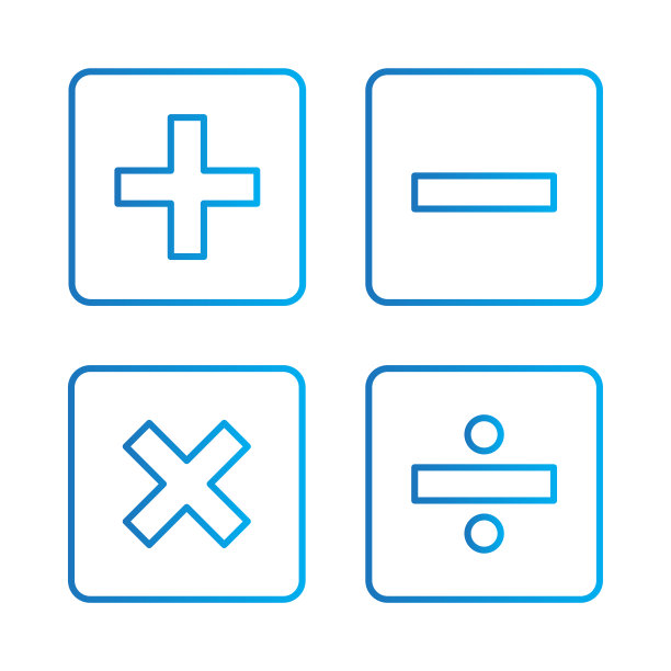 计算器图标，矢量插图，教育颜色大纲图片下载