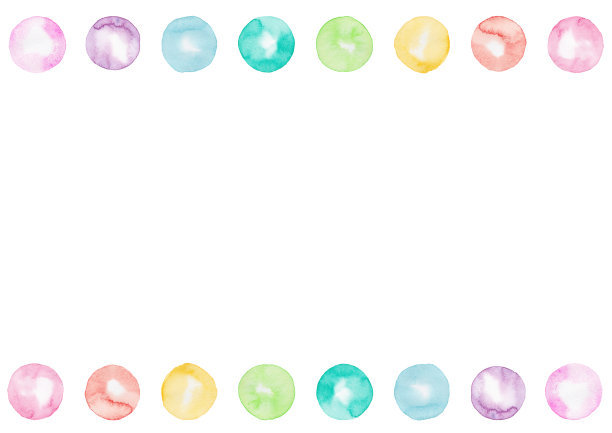 手绘圆形背景水彩图片下载