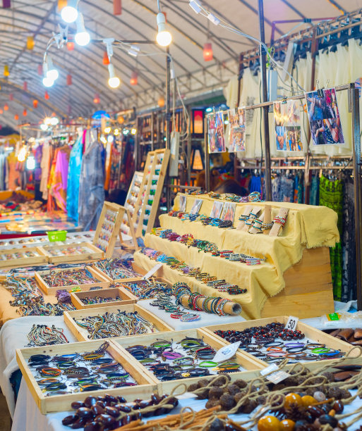 没人泰国夜市室内图片下载