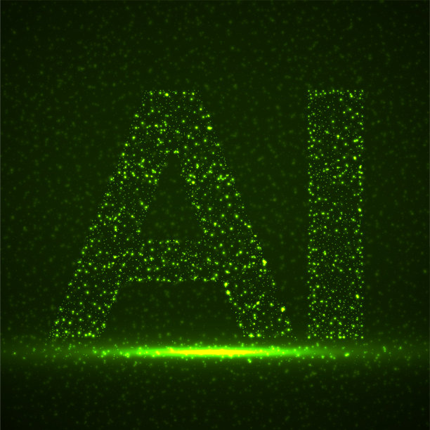 有发光粒子的人工智能图片下载