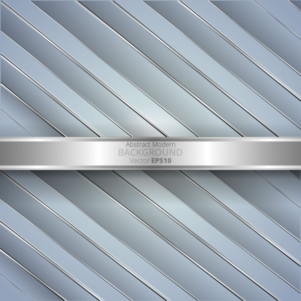 金属银色、灰色和浅蓝色优雅逼真的几何抽象现代矢量背景技术波纹装饰，图片下载