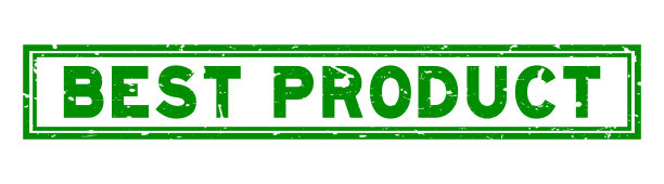 Grunge绿色最佳产品字方形橡胶印章印章上的白色背景图片下载