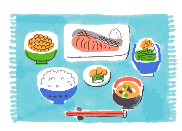 健康均衡的日本早餐图片下载