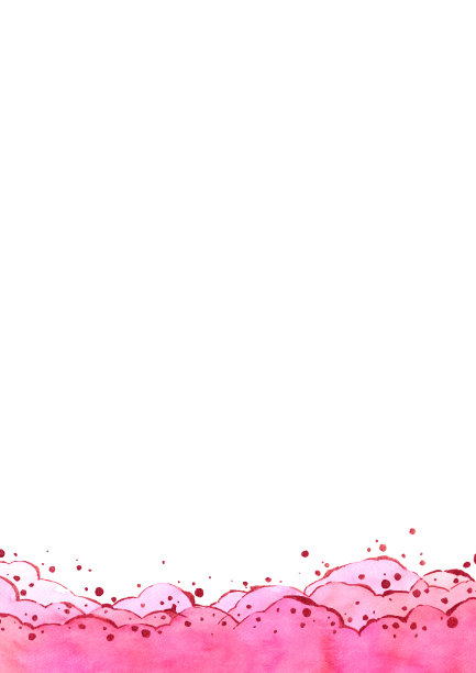 抽象水彩手绘插画。明亮的粉红色波浪背景。高分辨率。设计为卡片，封面，印刷，网页，婚礼，情人节。图片下载