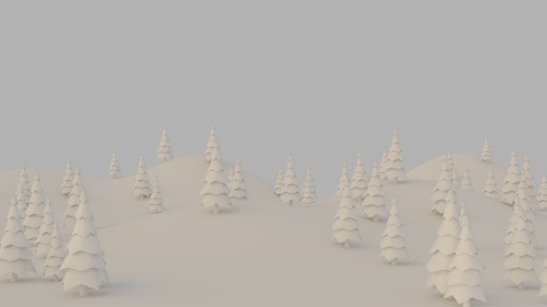 多边形的山脉和树木图片下载