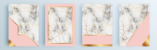 现代抽象封面集，最小封面设计。彩色几何背景，矢量插图。图片下载