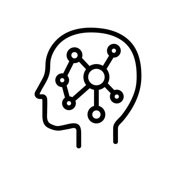 人工智能图标向量。孤立轮廓符号插图图片下载