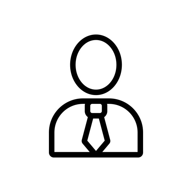办公室职员图标向量。孤立轮廓符号插图图片下载