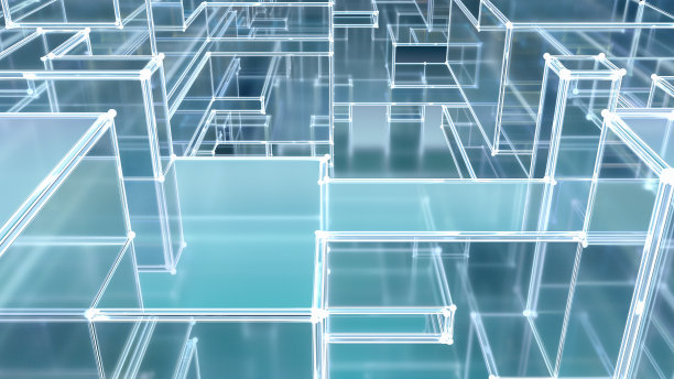 3D抽象透明技术背景图片下载