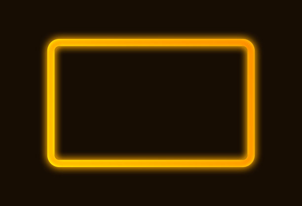 抽象的金色发光霓虹灯框架图片下载