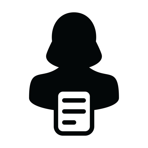 女性人物报告图标矢量图图片下载