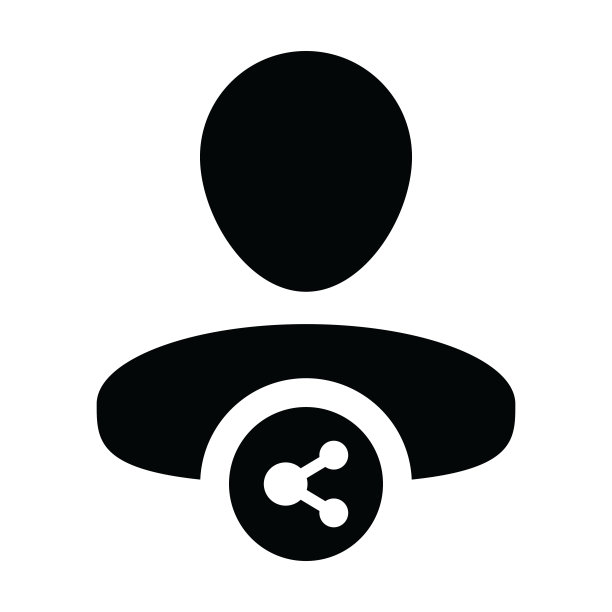 互动网络图标矢量男性个人简介头像与分享符号在一个字形象形图图片下载