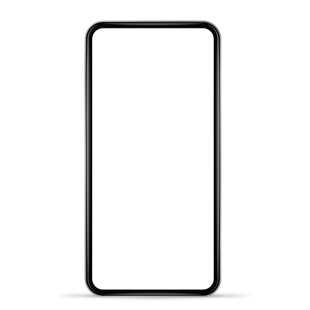 矢量新手机设计有一个细长的边框显示图片下载