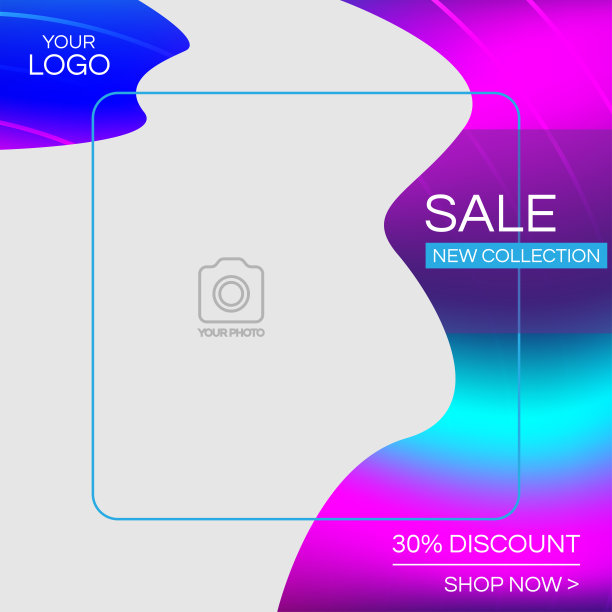 一个社交媒体帖子设计模板图片下载