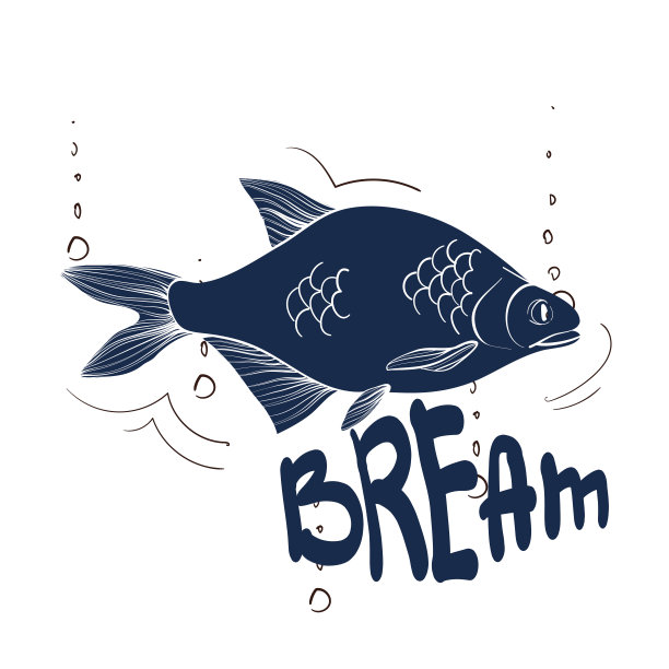 钓鱼。鲤科鱼。钓鱼矢量插图。孤立在白色的。图片下载