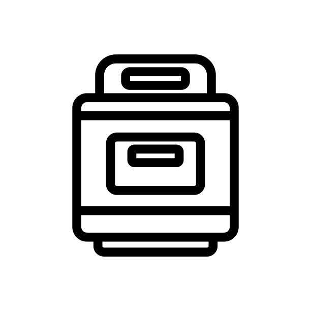 慢炖锅图标向量。孤立轮廓符号插图图片下载