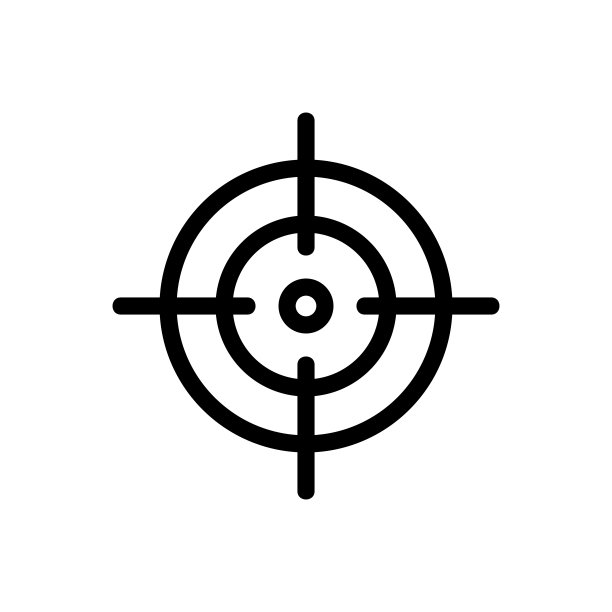 目标图标矢量。孤立轮廓符号插图图片下载