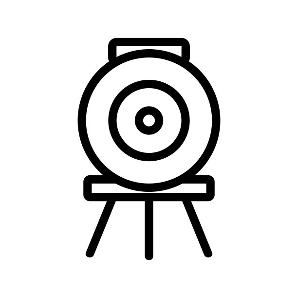 目标图标矢量。孤立轮廓符号插图图片下载