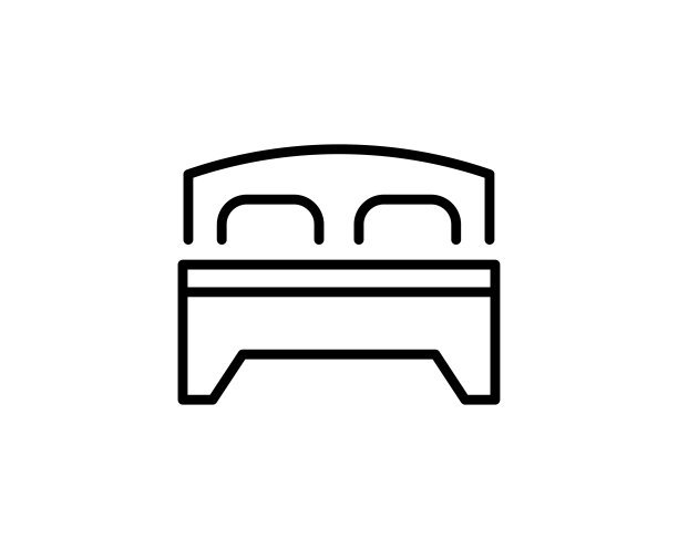 床的线条图标图片下载