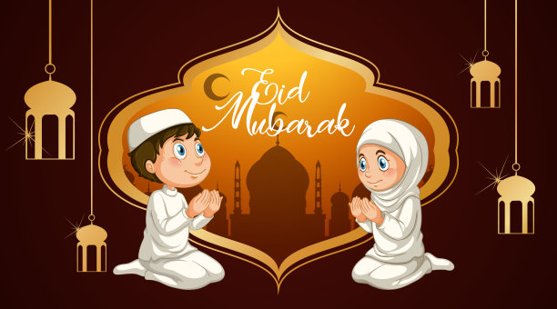 穆斯林节日开斋节穆巴拉克的背景设计图片下载