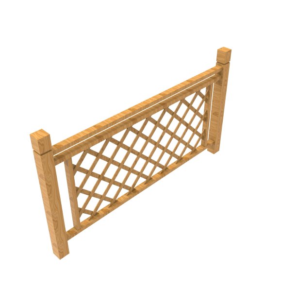 栅栏孤立在白色3D渲染图片下载