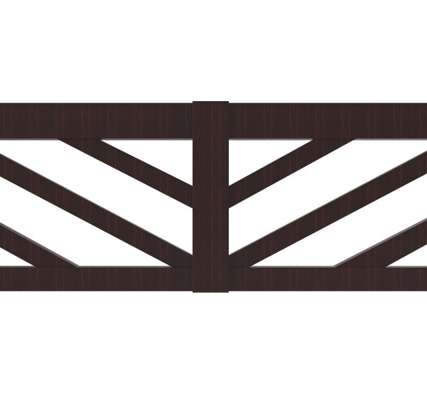 栅栏孤立在白色3D渲染图片下载