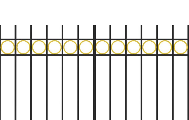 栅栏孤立在白色3D渲染图片下载