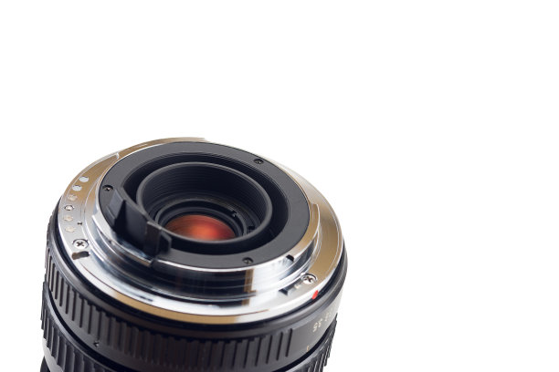 可拆卸相机镜头的后视图图片下载