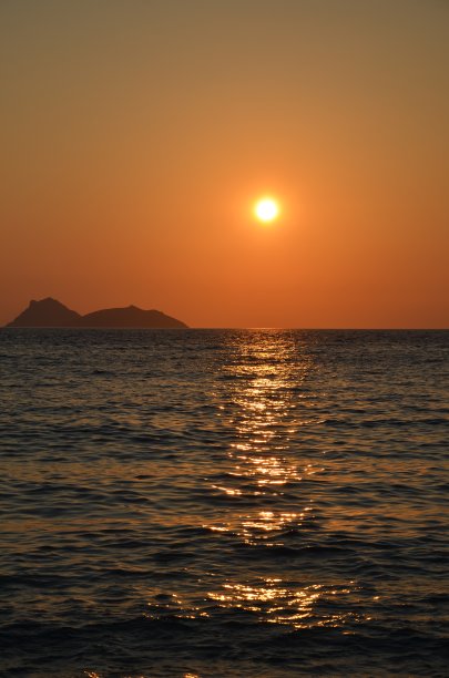 克里特岛美丽的日落图片下载