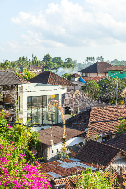 巴厘岛的屋顶图片下载