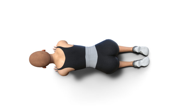 女人在瑜伽姿势上孤立的白色，3D渲染图片下载