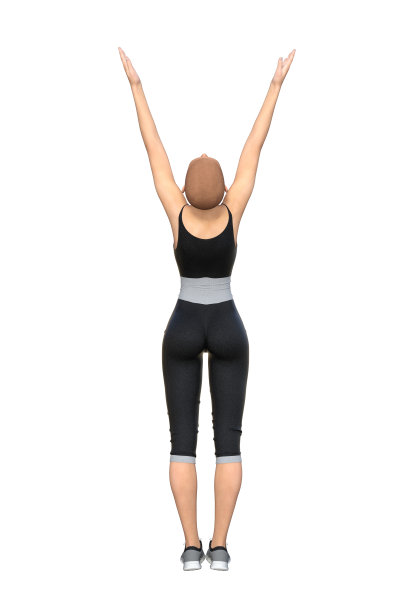 女人在瑜伽姿势上孤立的白色，3D渲染图片下载