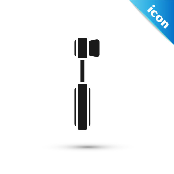 黑色牙刷图标孤立在白色背景上。矢量图图片下载