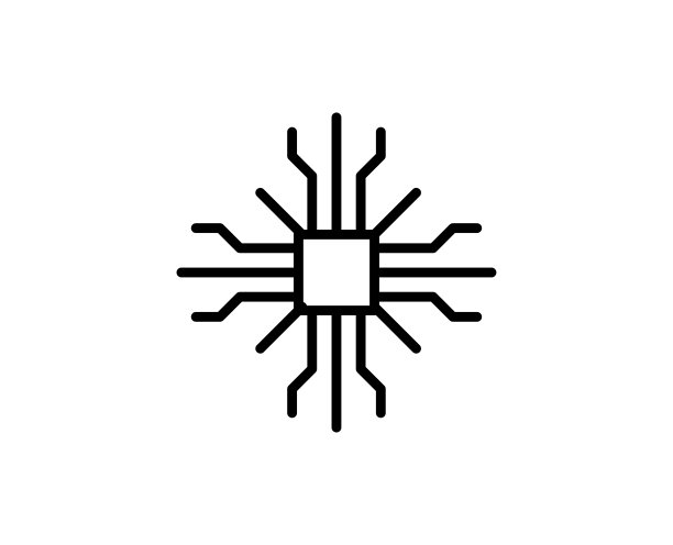 芯片线性图标图片下载